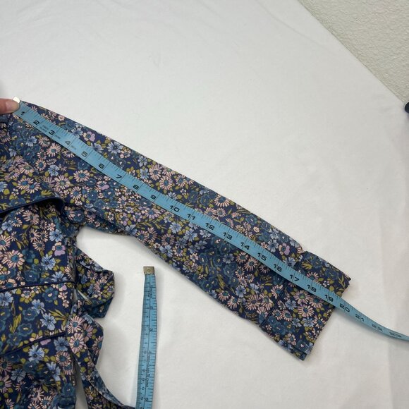Anthropologie Elevenses Galjevica Floral Trench Coat Belted Mid Length Multi 0 - Picture 8 of 12